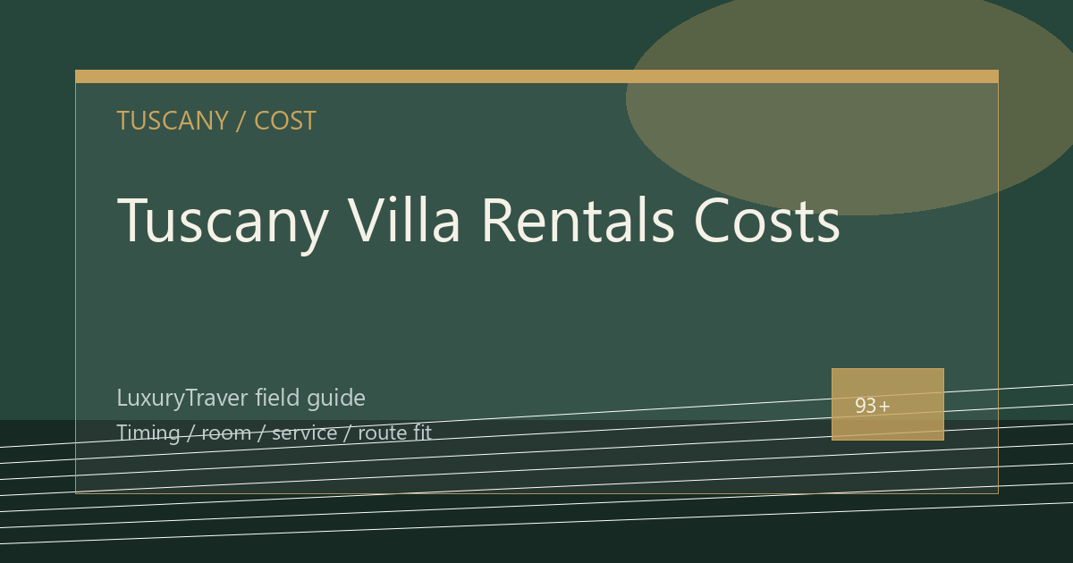 Tuscany Villa Rentals Costs: When the Villa Works luxury travel editorial thumbnail