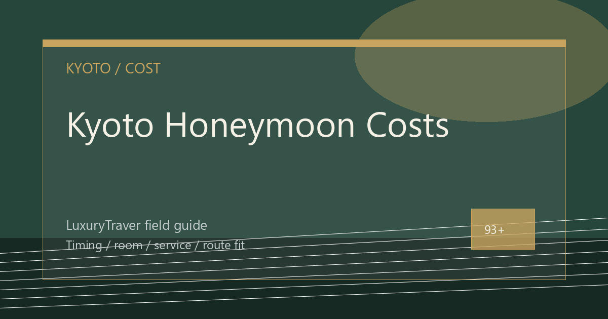Kyoto Honeymoon Costs: When the Ryokan Works