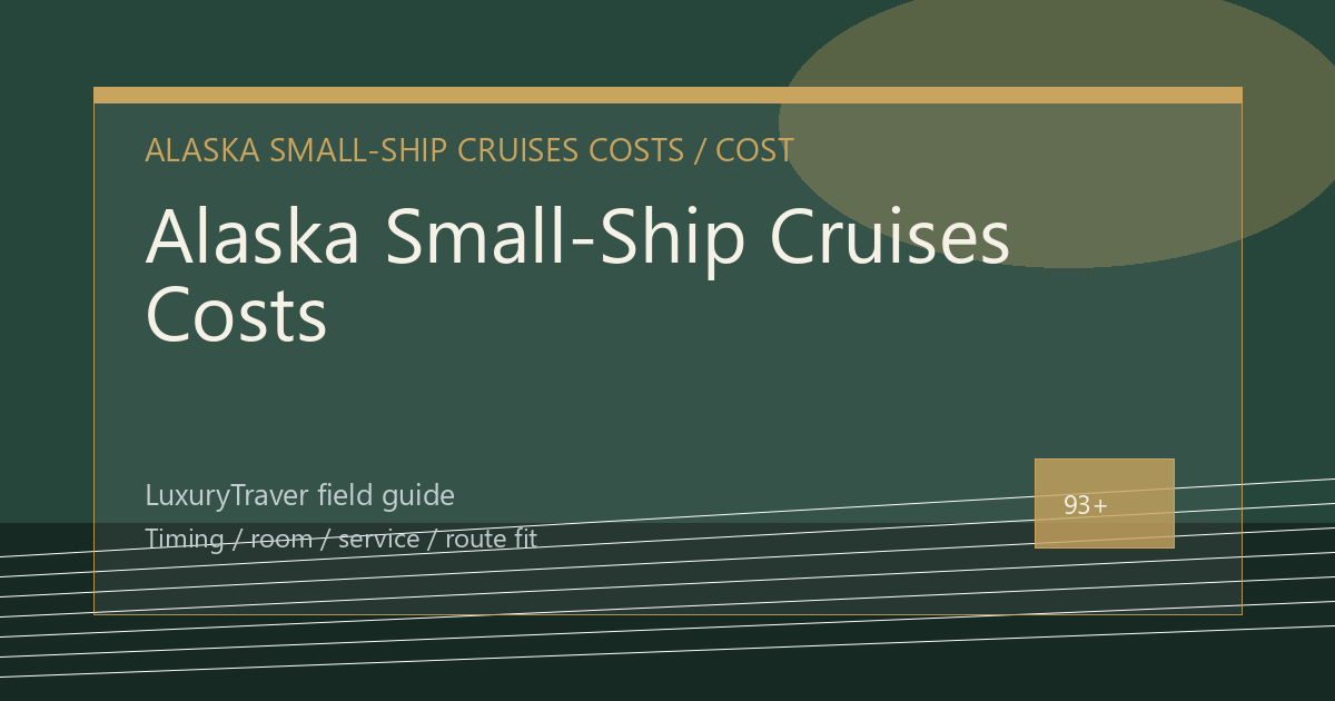 Alaska Small-Ship Cruises Costs: When the Suite Works