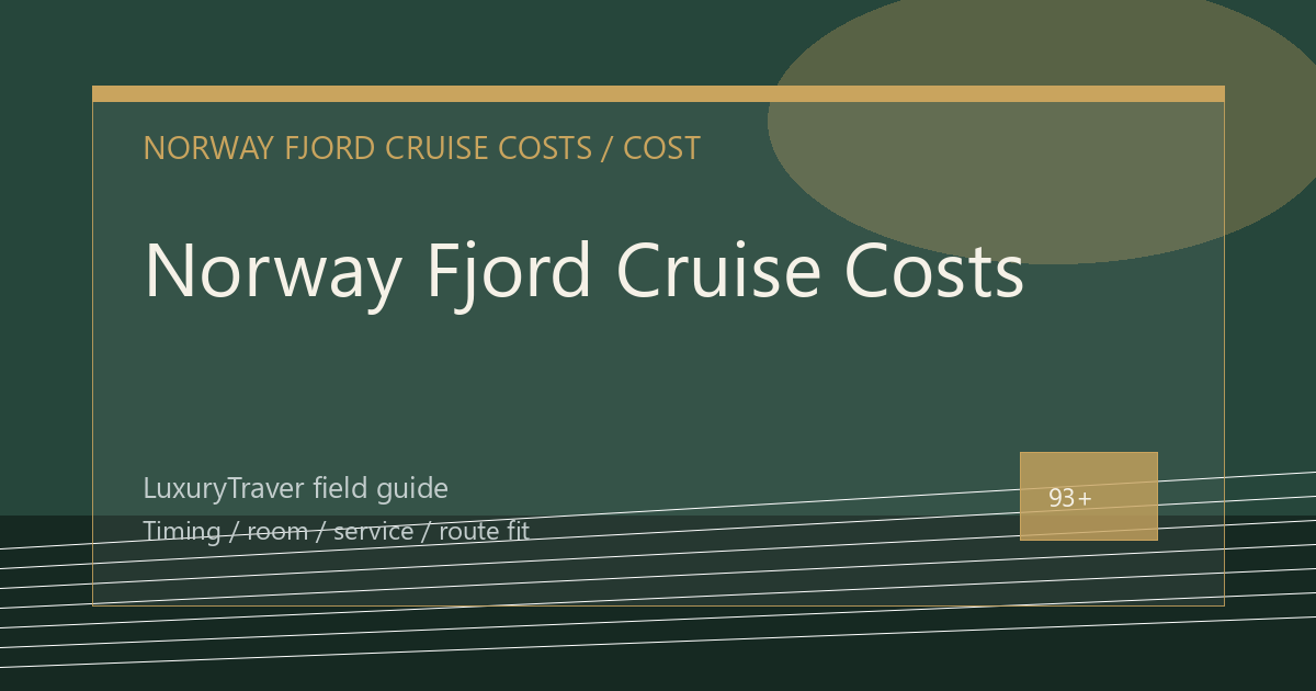 Norway Fjord Cruise Costs: When the Suite Works