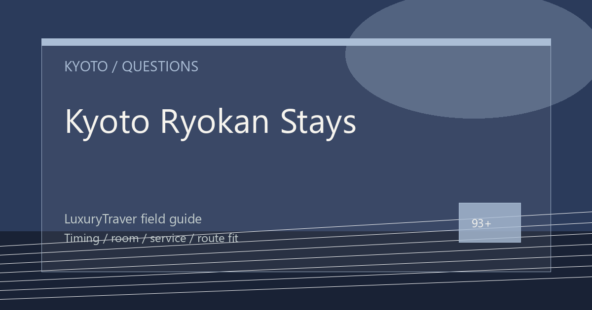 Kyoto Ryokan Stays: Garden-view Rooms Questions to Ask