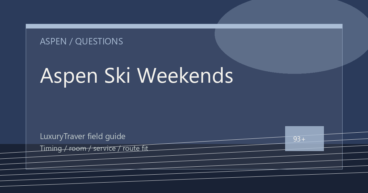 Aspen Ski Weekends: Restaurant Bookings Questions to Ask
