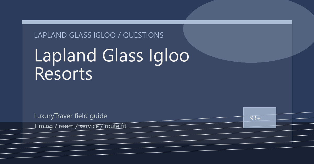 Lapland Glass Igloo Resorts: Snowmobile Noise Questions to Ask