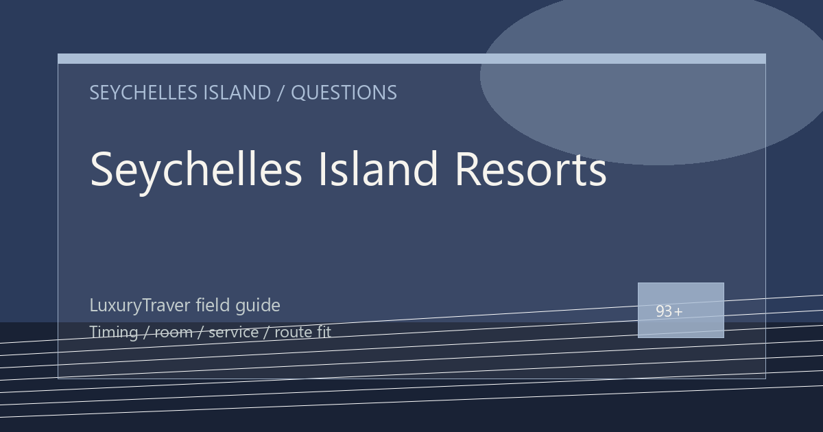 Seychelles Island Resorts: Villa Decks Questions to Ask