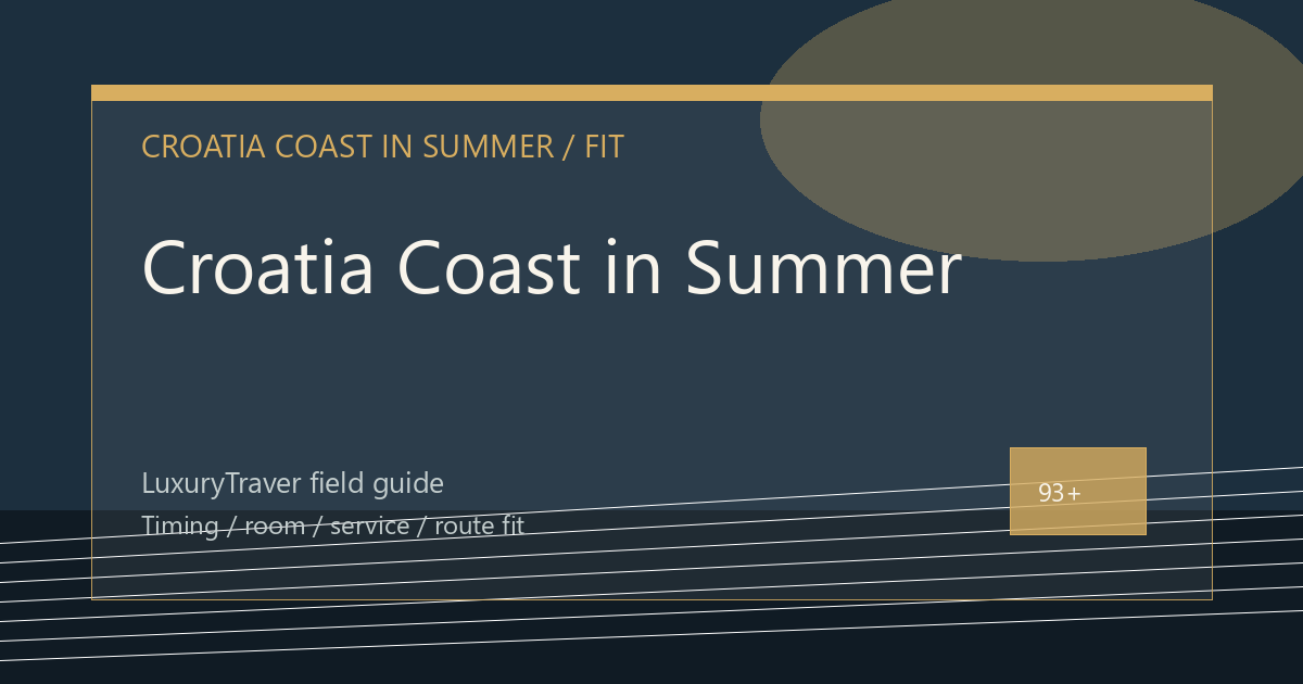 Croatia Coast in Summer: Marina Timing and Swim Stops