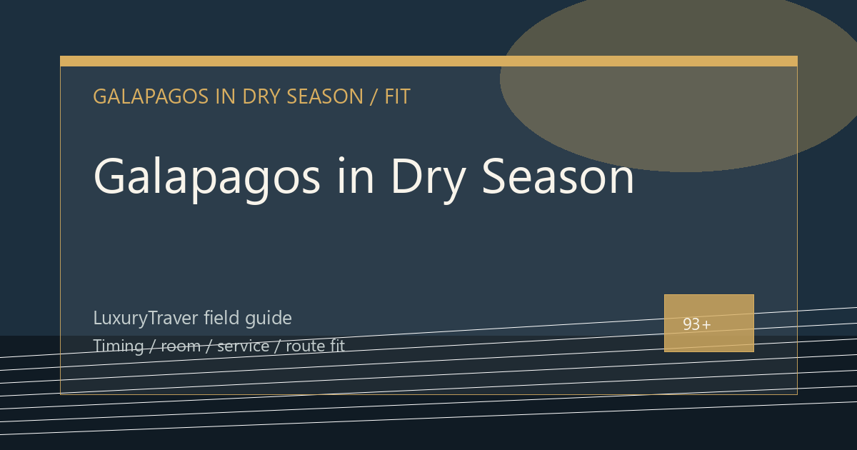 Galapagos in Dry Season: Naturalist Guides and Cabin Deck Choice