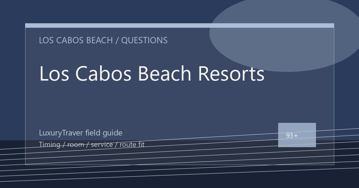 Los Cabos Beach Resorts: Golf Access Questions to Ask