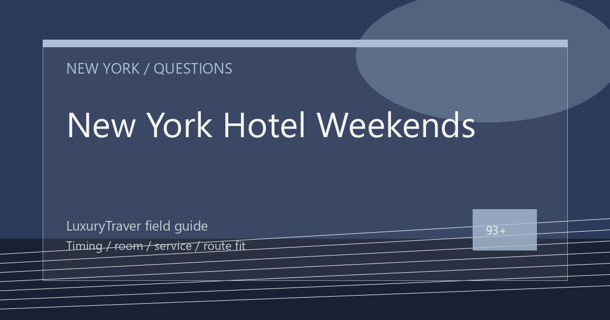 New York Hotel Weekends: Museum Timing Questions to Ask