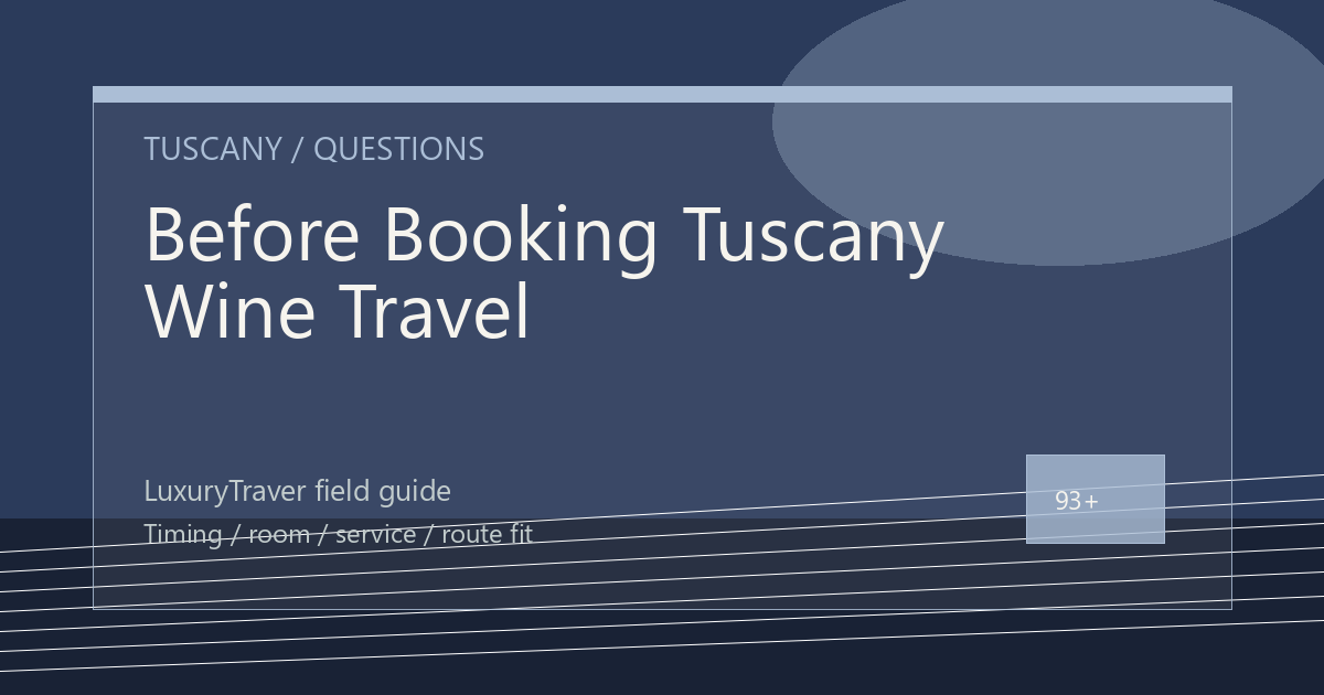 Before Booking Tuscany Wine Travel, Check Villa Rental Details