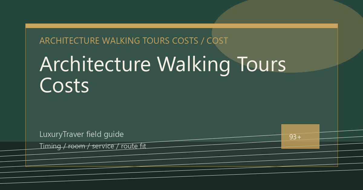 Architecture Walking Tours Costs: When the Guide Works
