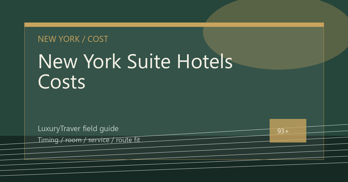 New York Suite Hotels Costs: When the Upgrade Works